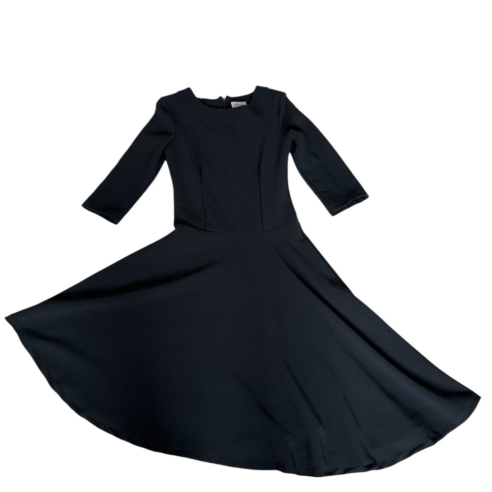 Think chic Midi Black asymmetrical Dress 3/4 sleeve
functional pockets XS - Picture 6 of 14